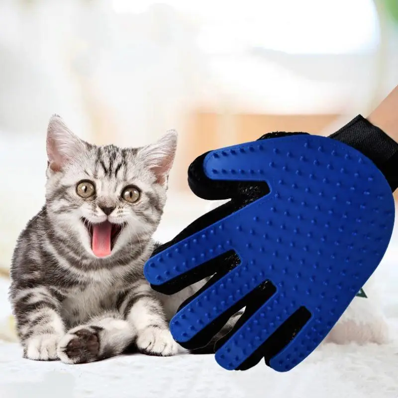 Pet Grooming Glove, Gentle Shedding Cat Brush Glove, Dogs Bathing Gloves Cats Bath Grooming Gloves, Pet Hair Remover Deshedding Gloves