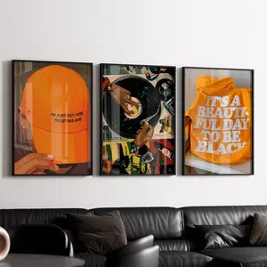 Hypebeast Wall Art; Black Man Room Decor, Masculine Wall Print (Digital Download Set 3)