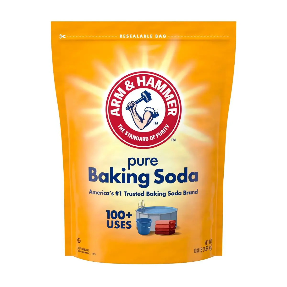 212 MAIN Bulk Baking Soda Cleaner - 10.8 lbs Bag, Unscented Organic Powder, Bleach-Free Cleaner Solution for Household Home Appliances & Irons