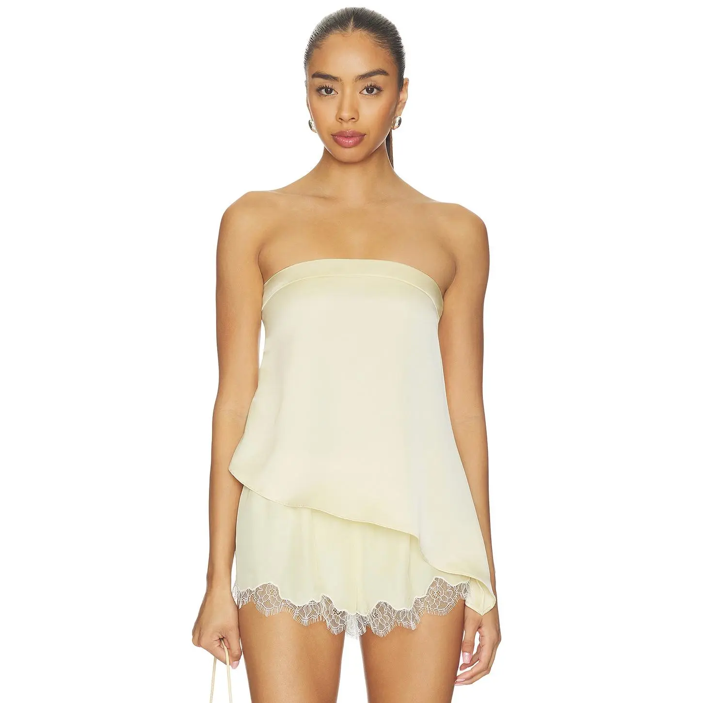 ALL THE WAYS Marcella Strapless Top in Butter Yellow