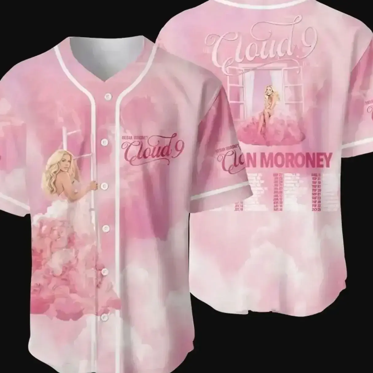Cloudd 9 Tour Inspired Baseball Jersey, Country Music Concert Button-Up Mesh Jersey, Lightweight Unisex Fan Shirt, Festival Outfit Gift for Country Music Lovers