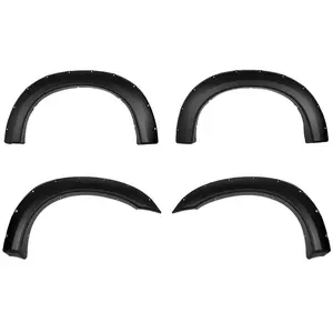 Fender Flares Wheel Pocket Rivet Style Fits 1999-07 Ford F250 F350 Super Duty, Truck, Accessories Parts Vehicle Black