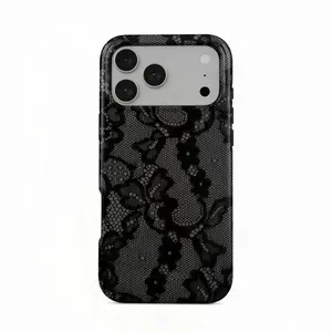 Phone Case | Elegant, Durable, Scratch-Resistant, Compatible | Timeless Black Lace Design | for iPhone 17/16/15/14/13/12/11 Pro Max | A Perfect Gift for Everyone lovely cover gift beautiful luxury trendy creative