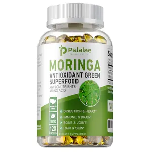 Pslalae - Moringa Leaf Powder - Antioxidant - Natural Ingredients, Excellent Quality, 60/120 Vegetarian Capsules
