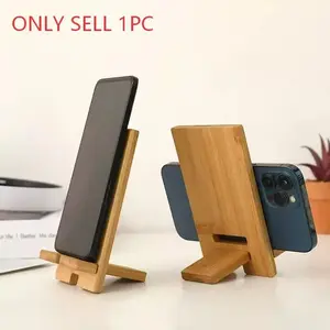 Wooden Storage Rack for Office Living Room Study Dormitory, Portable Detachable Phone Holder, Tablet Stand Bookshelf