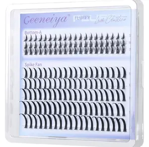 Geeneiya Spikes Lash Clusters and Bottom Lashes Wispy Eyelash Clusters D Cluster Eyelash Extensions Spike Individual Eyelashes (5-6-7mm, 11-13-15-17-19mm)