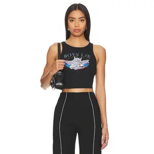 Boys Lie Here Lies Tank in Black