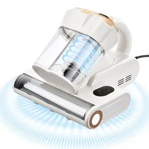 【DealsForYouDays】VEVOR Mattress Vacuum Cleaner, 550W Bed Vacuum Cleaner with 18Kpa Powerful Suction and Dual Dust Bin, HEPA Filter & Heating, Ultrasound Tech & Cleaning Lights, Handheld for Bed, Sofa, Corded, White