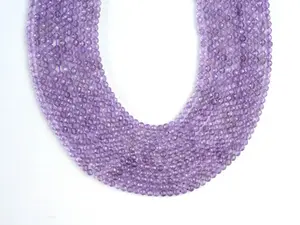 Natural Amethyst Gemstone Beads, Round Micro-Faceted 15.5 in Strand for Jewelry Making, Multi-Size 2/3/4/6mm