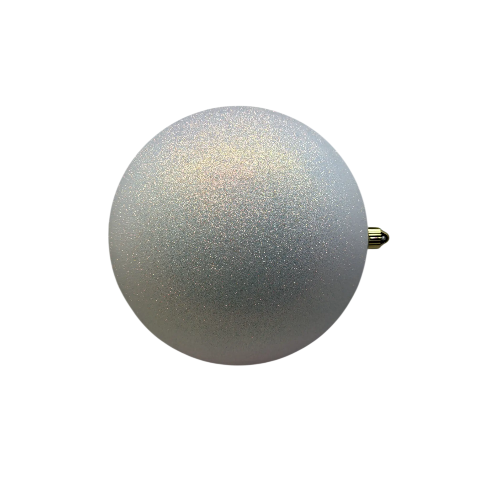 12" Commercial Shatterproof Ball Ornament - Snowball White Glitter
