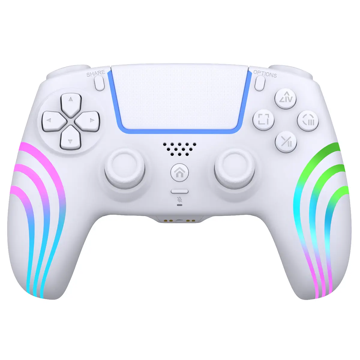 Ultimate Holiday Gift: Hall Effect Anti-Stick Drift PS5/PC Controller, 1000mAh Long Battery, RGB Dynamic Lights, Turbo Auto-Fire, 6-Axis Motion, Dual Vibration, Mapable Back Paddles & 3.5mm Audio Support.