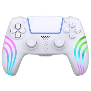 6-Axis Gyro Anti-Drift Hall Effect Gamepad Compatible PS5 Pro Dual Shock Turbo Mode 3.5mm Audio Jack RGB Gaming Controller