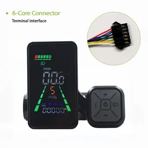 L5 Sm6pin Electric Bicycle Display, Waterproof Shockproof Dustproof, Affordable and Practical, Suitable for Fat Tyre Bikes