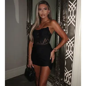 Emilia Corset Lace-Up Mini Dress