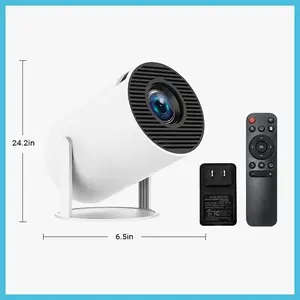 Hy300Pro+ Portable Projector Outdoor Mini 4K Decoding with 5G Wifi 6 & BT 5.0 720P Full HD 160 ANSI Lumens for Android Audio Bluetooth Gaming Home Theater