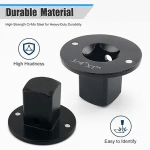 Low Profile Impact Socket Adapter Set, Socket Wrench Set, Hex Bit Socket, Driver Ratchet Adapters 4 Piece Kit, Sockets Adapter Set for Tools & Equipment