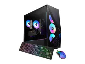 iBUYPOWER Slate Gaming PC Desktop Computer Intel Core i7 14700F CPU, NVIDIA GeForce RTX 5060 8GB GPU, 16GB DDR4 Non-RGB RAM, 1TB NVMe SSD, Windows 11 Home, Keyboard, Mouse  Black
