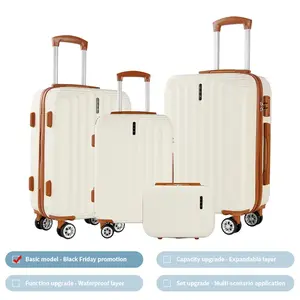 Luggage Sets (4/6/7/8/9pcs) with TSA Locks – Hardshell Lightweight Suitcase with Spinner Wheels, Travel Luggage for Family Trips, Durable & Stylish for Airport Travel