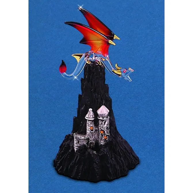 'Castle Mountain' Glass Dragon Figurine
