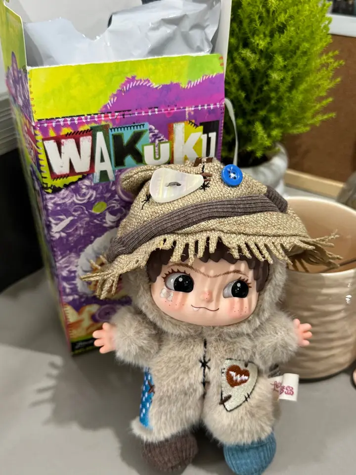 Wakuku Handicraft World Series Stuffed Plush Blind Box, Cute Animal Design Huggable Collectible Toy, Cuddly Doll Gift, Soft Stuffed Animals