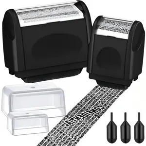 5 Pack Privacy Protection Security Roller Stamp — Address & Billing Info Blocker, Home & Office Mailing Essentials 100m Long-Lasting Roll,Identity Theft,Confidential, Privacy Roller Stamp Information Blocker ,ID Account Data Address Security(Black)