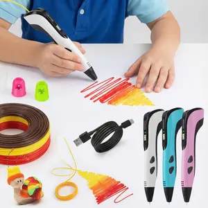 Christmas Gifts Children's Toys Colorful USB-C Charging 3D Printing Pen 3rd Generation with 12 Colors Filament USB Type-C Charging 118FT/36M PLA DIY Sculpting Tools Creative Learning Art,summerwins