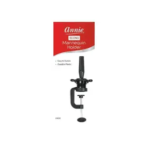 Econo Wig Mannequin Head Holder, Durable Plastic Adjustable Stand with Strong Clamp for Making, Styling, and Customizing Hair Extensions & Wigs, Customize