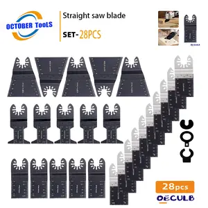 28pcs Multi Tool Blade Oscillating Saw Blade Multitool Blade Oscillating Multi-Tools Accessories For Plasterboard Wood Panel Cutting oscillating  saw  blades metal blade
