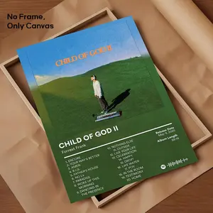 Rapper Forrest Frank Album Cover Painting Calligraphy Canvas Wall Art｜Gallery-Grade Waterproof Poster｜Fade-Resistant & Scratch-Proof｜Perfect Gift & Home Decor｜Living Room, Bedroom, Home Decoration｜Multiple Size