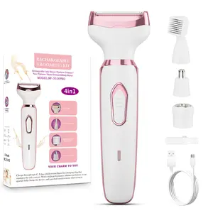 4 In 1 Electric Lady Shaver, Body Hair Removal Epilator, Gifts For Women, Mother's Day Gift Product features: 1. Trim nose hair2.Trim armpit hair3.trim eyebrows4.trim sweat hair, trim face, body hair，pubic hair. Pink，Comfort，electric shaver