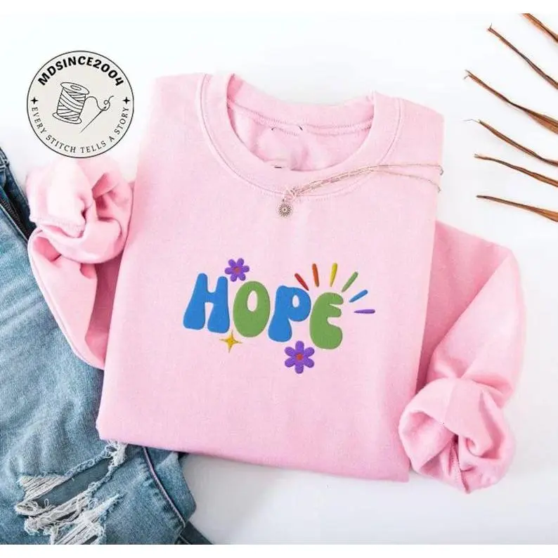 Embroidered Jhope Sweatshirt, J-Hope Crewneck, Hobi Sweater, Hope on the Street, Hope World Merch, Hoseok Bias Gift, Kpop, Hope on the Stage