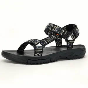 Men's Non-Slip Hiking Sandals Cushioned Summer Waterproof Beach Water Shoe With Arch Support Taupe/Pottery Black