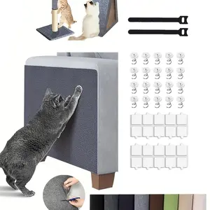 Cat Scratch Furniture Protector, Auto Adhesive Triple-Function Sofa Leather Pad, DIY Pet Scratch Guard, Replace Cat Tree Rack