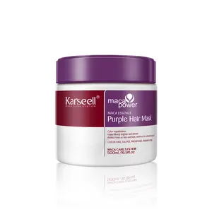 Karseell maca power Purple Hair Mask Professional Neutralizes Brass & Yellow Tones For Blonde Silver Gray Highlighted Hair 16.90 oz 500ml