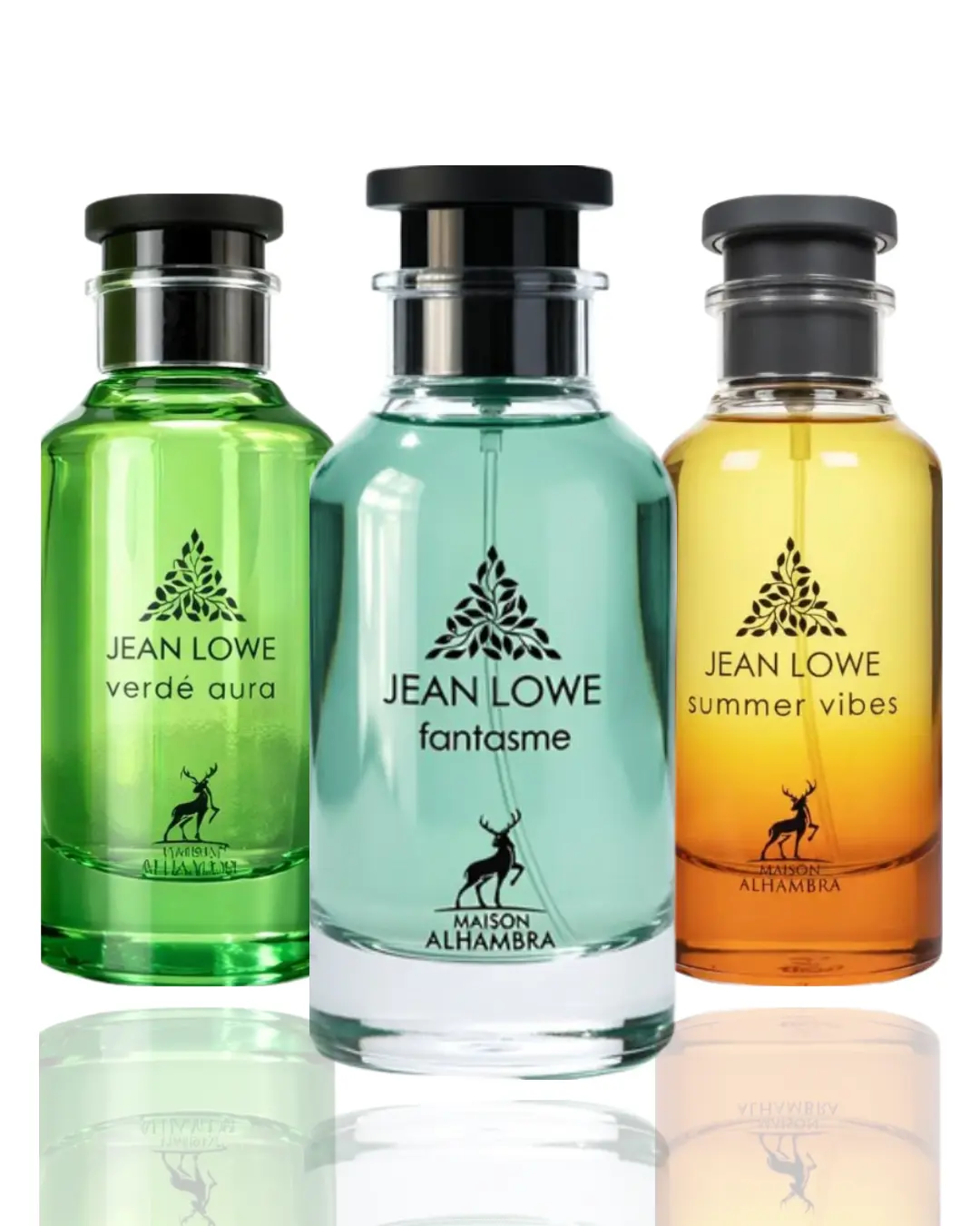 Lattafa Bundle Unisex Fragrance 3-Piece Set - Jean Lowe Verde Aura, Fantasme, Summer Vibes - EDP Perfume, Citrus Musky, Floral Musky Scent - Modern Versatile Adult Gift, Citrus Musky Fragrance