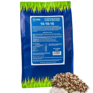 Supply Solutions 10-10-10 Complete Granular Fertilizer with Micronutrients Balanced NPK Formula for Soil Health Blooms & Roots Safe for Vegetables Fruits Lawns 25 Pounds