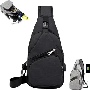 Sling Bag for Men Women, One Strap Over the Shoulder Crossbody Fanny Pack Backpack Multifunctional Chest Bag for Hiking/Travel/Outdoor