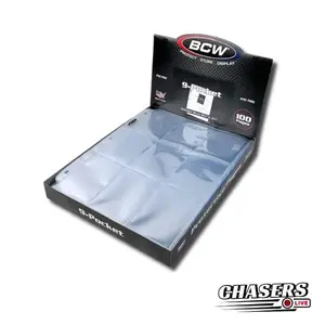 BCW 9-Pocket Protective Pages 100ct Crystal Clear Collectible Trading Cards/Photos
