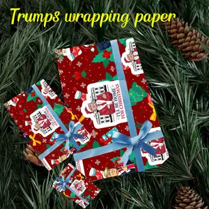 Donald Christmas Wrapping Paper | Make Christmas Great Again Gift Wrap | Funny Christmas Wrapping Paper