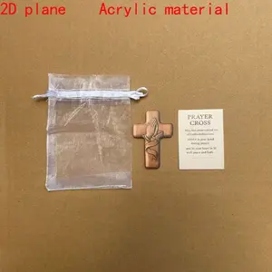 A cross with a pocket cross bag with a mesh pocket, with relaxed fingertips, a religious gift for Christians, a prayer gift for a church, a gift, a prayer cross pocket card. Gifts, give this to the one you love! Religious Decoration