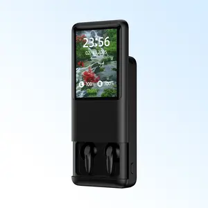 3-in-1 Multimedia Foldable Wireless TWS Earbuds with 8000mAh Power Bank Auto-Noise-Canceling Bluetooth 28-inch Touchscreen for Gaming & Daily Use comfortable call Folding Audio Portable tiktokshopcreatorpicks