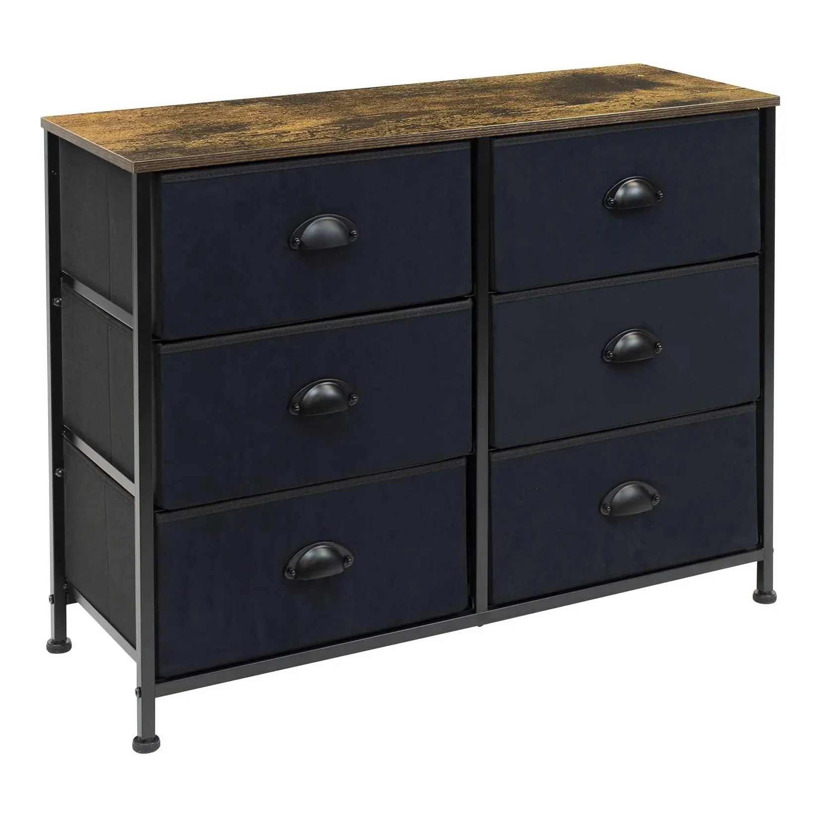 Sorbus 6 Drawers Storage Cube Dresser - Barn Wo od