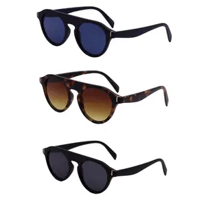 3-Piece Round Polycarbonate Sunglasses Set for Ultimate Style and Protection