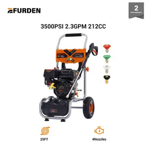 [Deals For You]Efurden Gas Powered Pressure Washer 3500 PSI, 2.3 GPM Heavy Duty High Power Washer,212CC 7HP Engine with 25Ft Pressure Hose, Axial Aluminum Pump, Soap Tank, 4 Quick Connect Nozzle