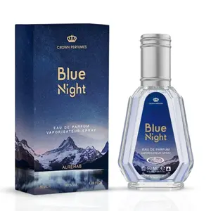 Blue Night Eau De Parfum Spray 50ML (1.7 OZ) By Al Rehab | A Fresh Citrus Burst Followed By Calming Lavender & A Woody Base.