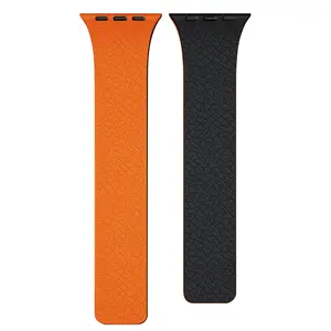 Suitisbest Snap Duo Magnetic Silicone Band for Apple Watch 42mm(S1-S3)/44mm/45mm/46mm/49mm(Ultra 1/2/3) – Quick Snap-On, Two-Tone Design, Durable & Comfortable - Band Only, Watch Not Included