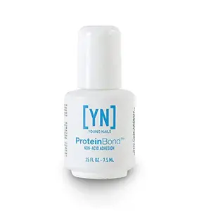 Young Nails Protein Bond - Non-Acidic Nail Primer, Enhanced Adhesion for Gel & Acrylic, Nail Dehydrator, PH Bonder for Gel Nails, 0.25 oz