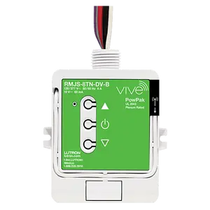 Lutron PowPak 0-10V Dimming Module, 60mA, 8A, 120/277V, RMJS-8TN-DV-B