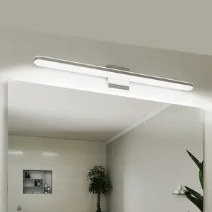 Modern LED Vanity Lights for Bathroom 32IN 16W Daylight White Chrome Light Fixtures Bathroom Lights Over Mior Vanity Lighting Fixtures Vanity Light