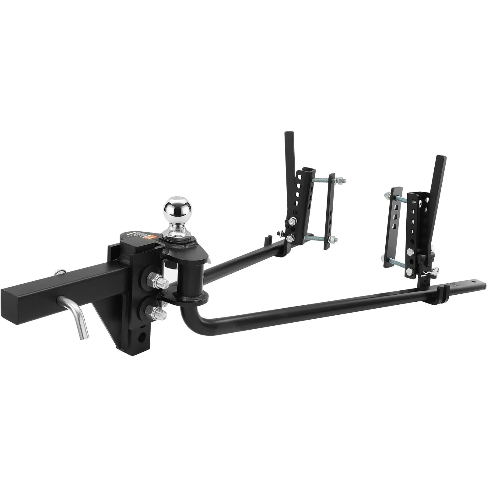 VEVOR Weight Distribution Hitch,  1,500 lbs Weight Distributing Hitches Kit with Sway Control for Trailer, 2-In Solid Steel Shank, 2-5/16 in Alloy Steel Ball, Powder Coated Load Leveling Hitch, Black